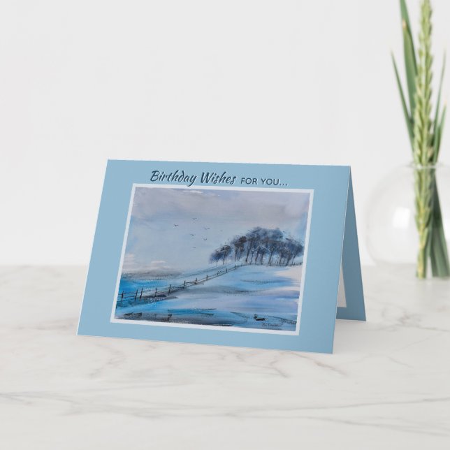 Landschaftliche Hügel Landschaft Karte (Vorderseite)