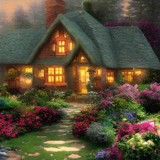 Landschaftliche Hütte im Wald-Jigsaw-Puzzle