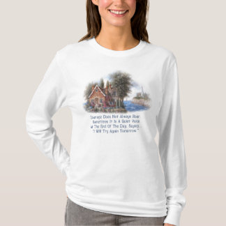 Landschaftliche Hütte und Leuchtturm T-Shirt