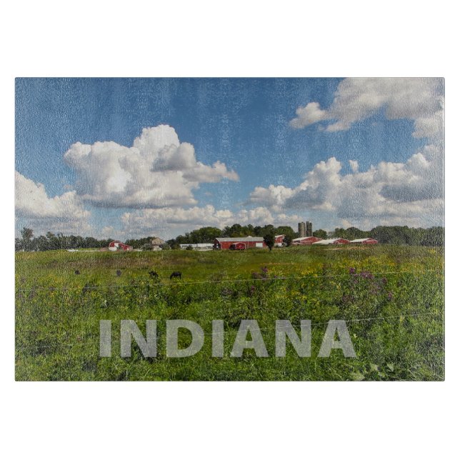 Landschaftliche Indiana-Farm Schneidebrett (Vorderseite)