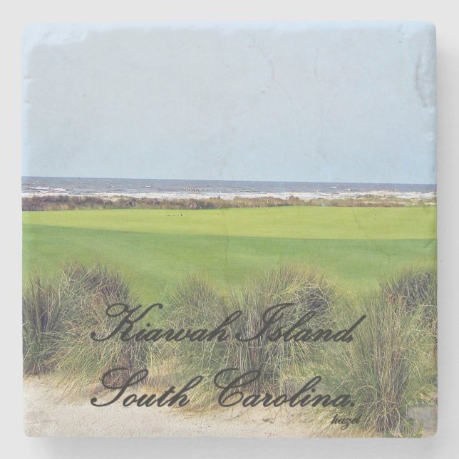 Landschaftliche Insel Kiawah, South Carolina Marmo Steinuntersetzer (Vorderseite)