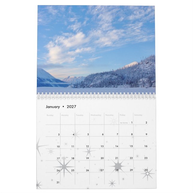 Landschaftliche Kenai Halbinsel, Alaska-Kalender Kalender (Jan 2027)