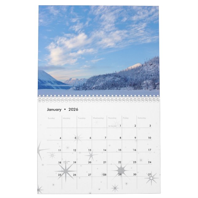 Landschaftliche Kenai Halbinsel, Alaska-Kalender Kalender (Jan 2026)