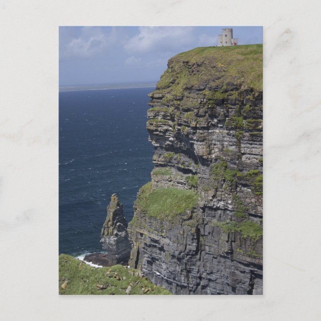 Landschaftliche Klippen von Moher und O'Brien Towe Postkarte (Vorderseite)