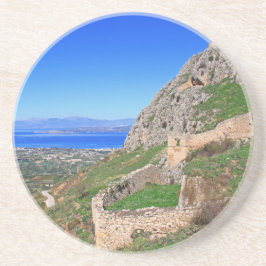 Landschaftliche Korinth Akropolis in Griechenland, Getränkeuntersetzer
