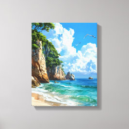 Landschaftliche Küstenlandschaft Leinwanddruck