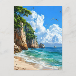 Landschaftliche Küstenlandschaft Postkarte