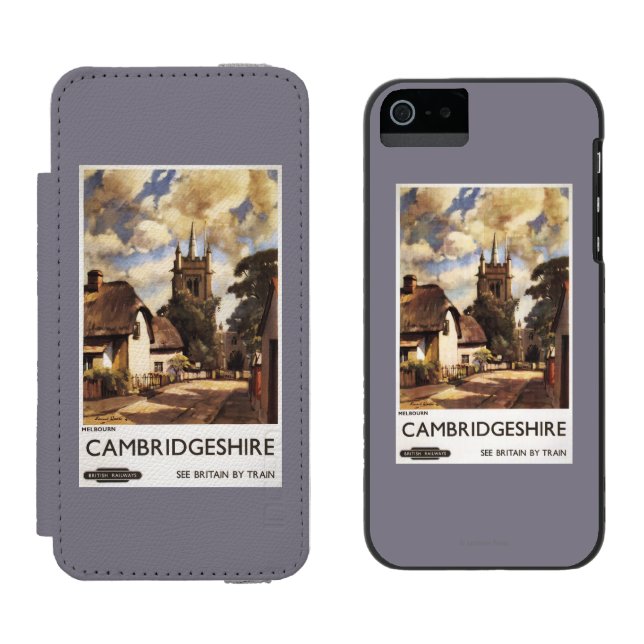 Landschaftliche Land-Ansicht-britisches Incipio iPhone Geldbeutel-Hülle (Seite an Seite)