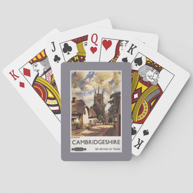 Landschaftliche Land-Ansicht-britisches Spielkarten (Rückseite)