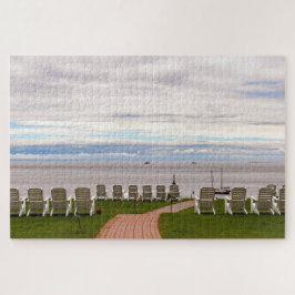 Landschaftliche Landschaft der Bucht von Tadoussac