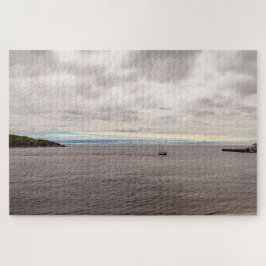 Landschaftliche Landschaft der Bucht von Tadoussac