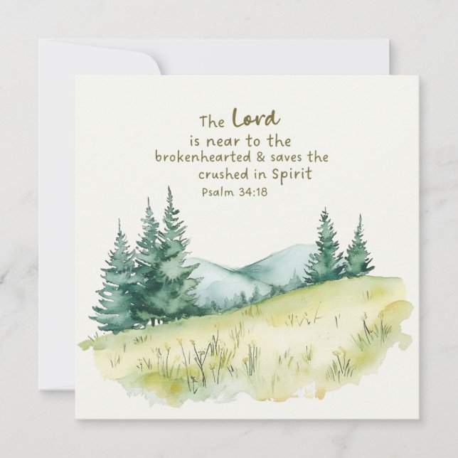 Landschaftliche Landschaft mit Bibelverse (Vorderseite)