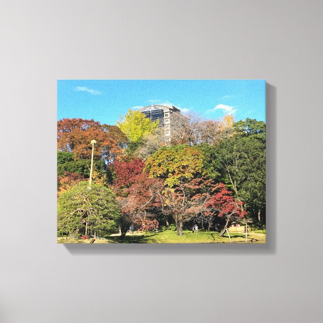 Landschaftliche Landschaft mit Herbstfarbe Leinwanddruck (Vorderseite)