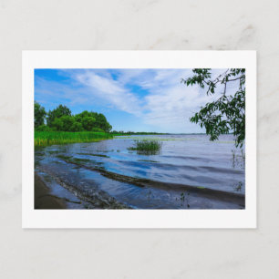 Landschaftliche Landschaft Seenwald Himmel Postkarte