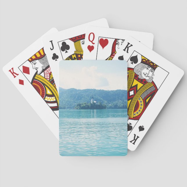 Landschaftliche Landschaftsfotografie des Plattens Spielkarten (Rückseite)