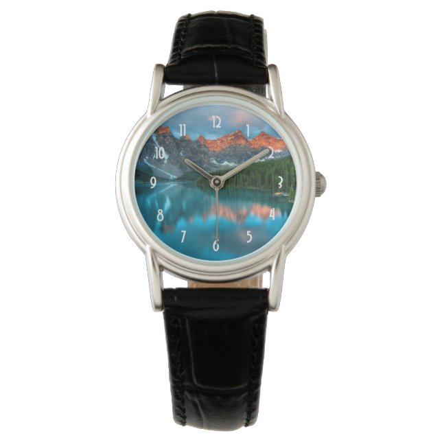 Landschaftliche Landschaftsfotografie über Berg un Armbanduhr (Vorderseite)