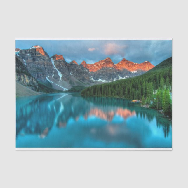 Landschaftliche Landschaftsfotografie über Berg un Seidenpapier (Vorderseite)