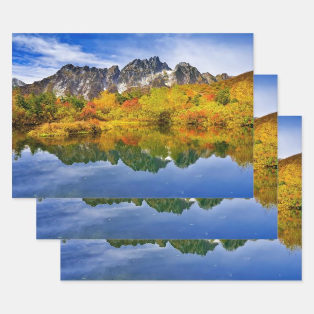 Landschaftliche Landschaftswälder und Berge Geschenkpapier Set (Set)