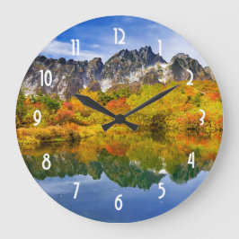 Landschaftliche Landschaftswälder und Berge Große Wanduhr
