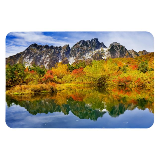 Landschaftliche Landschaftswälder und Berge Magnet (Horizontal)