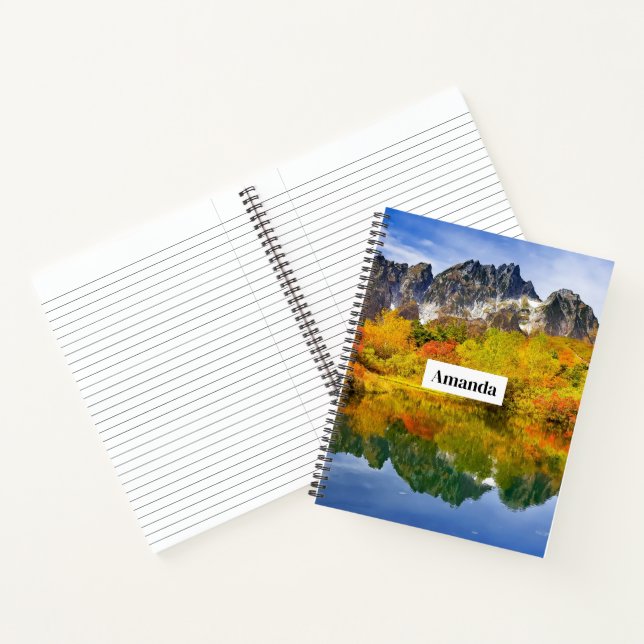 Landschaftliche Landschaftswälder und Berge Notizbuch (Innenseite)