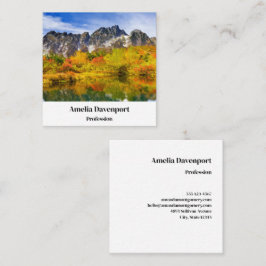 Landschaftliche Landschaftswälder und Berge Quadratische Visitenkarte