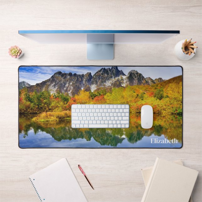 Landschaftliche Landschaftswälder und Berge Schreibtischunterlage (Büro 1)