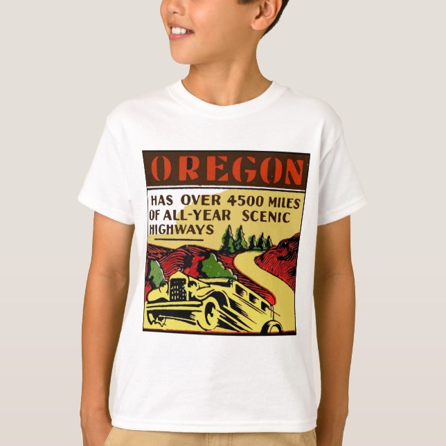 Landschaftliche Landstraßen Reise-Oregons T-Shirt (Vorderseite)
