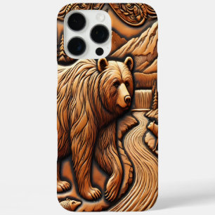 Landschaftliche Lederbärenszene iPhone 16 Pro Max Hülle