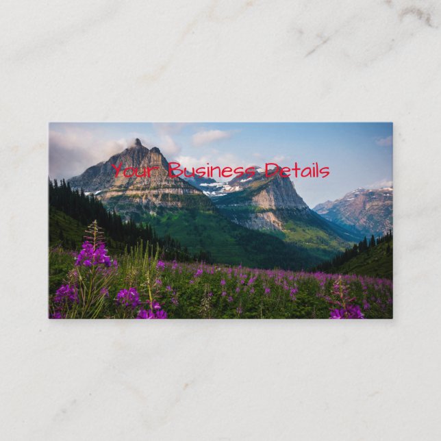 Landschaftliche Lupine Wiese Majestät Visitenkarte (Vorderseite)