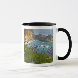 Landschaftliche McWay Falls stürzt in den Strand u Tasse