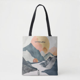 Landschaftliche Mountain Sunrise Tote Tasche - Äst