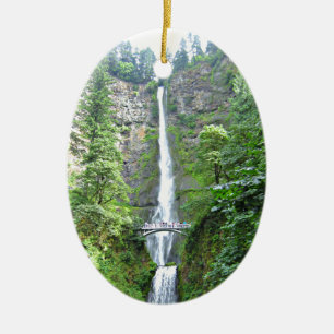 Landschaftliche Multnomah Falls Keramik Ornament