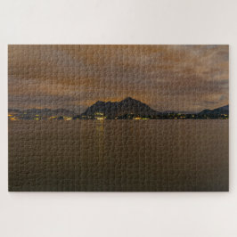 Landschaftliche Nachtlandschaft Lago Maggiore Ital