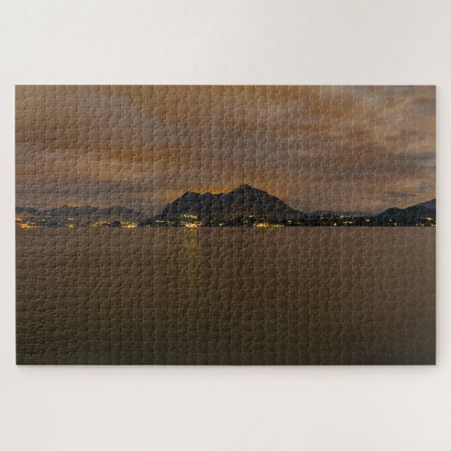 Landschaftliche Nachtlandschaft Lago Maggiore Ital (Horizontal)