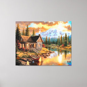 Landschaftliche Natur-Zuhause-Leinwand-Kunst Leinwanddruck