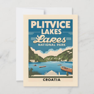 Landschaftliche Postkarte von Plitvicer Seen Kroat