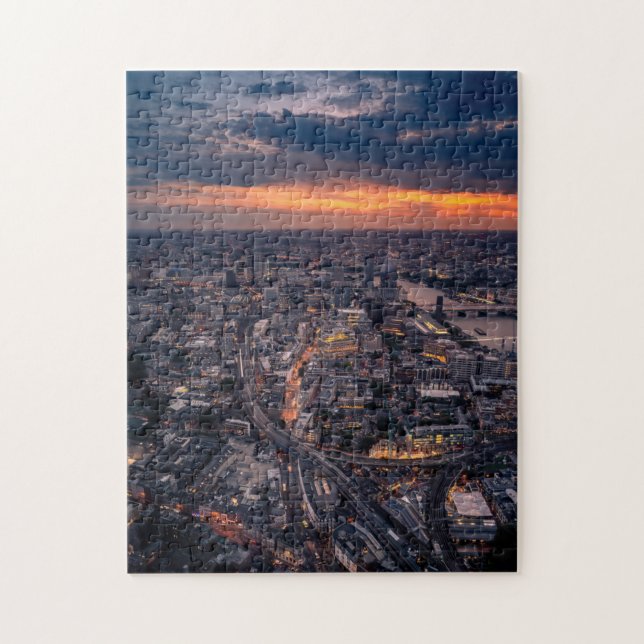 Landschaftliche Puzzles Big City Night Fotografie (Vertikal)