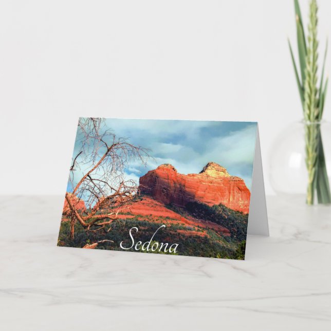 Landschaftliche Rote Felsen von Sedona Gedeckter E Karte (Vorderseite)