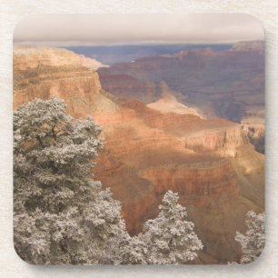 Landschaftliche schneebedeckte Winterlandschaft en Untersetzer