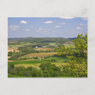 Landschaftliche Sicht auf das Ackerland südlich vo Postkarte