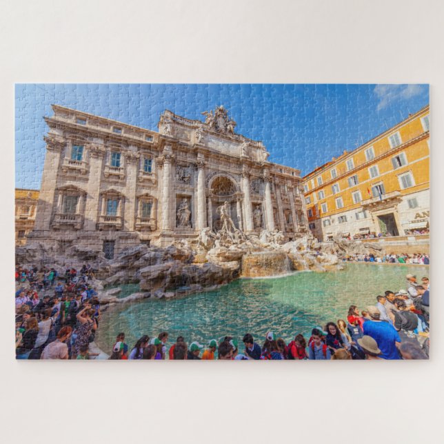 Landschaftliche Sicht auf den Brunnen Trevi, Rom,  (Horizontal)