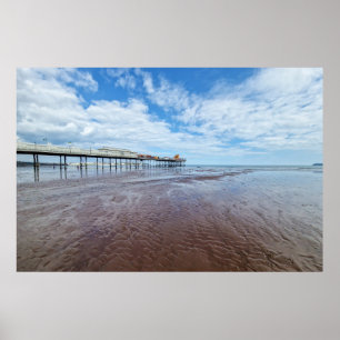 Landschaftliche Sicht auf den Paignton-Pier währen Poster