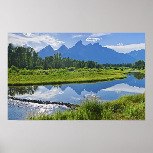 Landschaftliche Sicht auf die Berge Poster (Vorne)