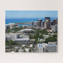 Landschaftliche Sicht auf Honolulu Hawaii Jigsaw P
