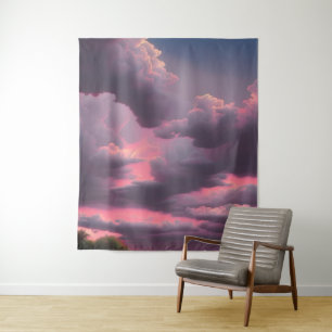 Landschaftliche Sicht Sommersonnenuntergang Wandteppich