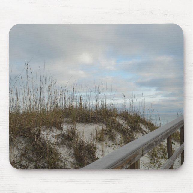 Landschaftliche Strandfotografie Boardwalk & Sandd Mousepad (Vorne)