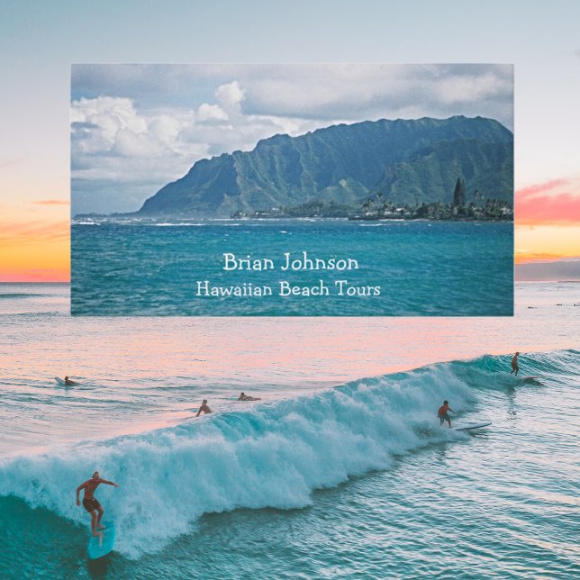 Landschaftliche Strandurlaub Personalisierte Visit Visitenkarte (Von Creator hochgeladen)