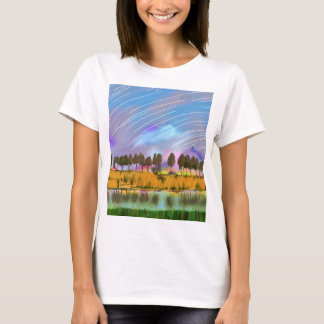 Landschaftliche Szene mit Sternpfaden Landschaft A T-Shirt