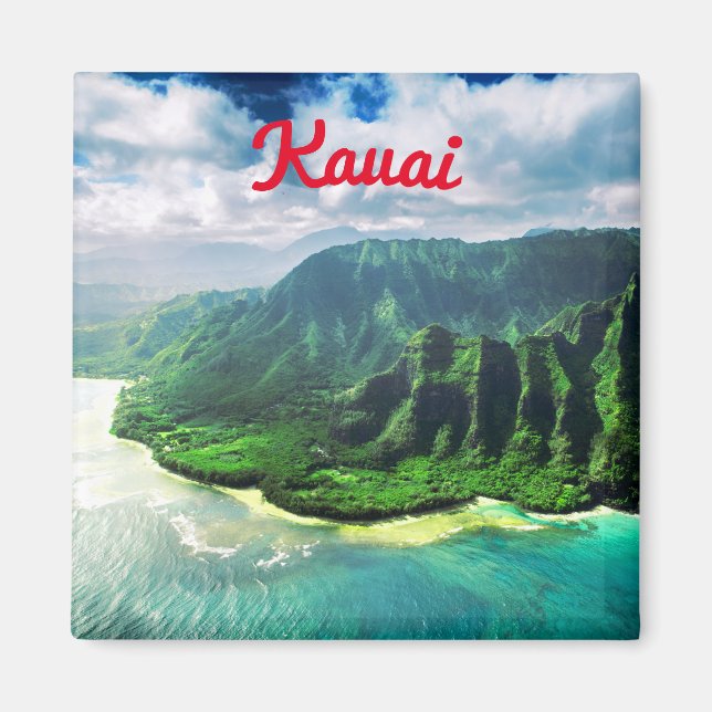 Landschaftliche Tropical Kauai Hawaii Island Magnet (Vorne)